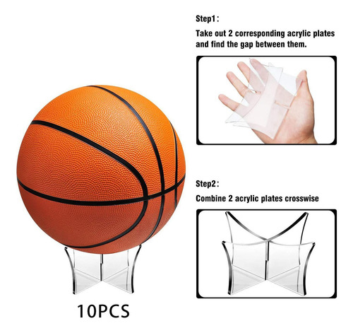 Cubo De Soporte De Baloncesto Acrílico 10x Ensamble El