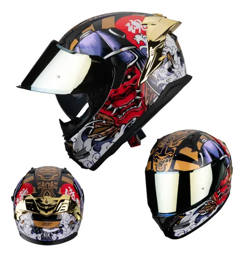 Casco de moto samurai hotsell