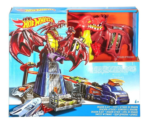 Hot Wheels Pista Dragon Explosivo + Vehiculo Mattel Original