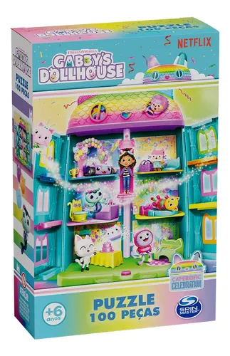 Quebra-cabeça 100 Peças Gabby's Dollhouse Brilhante Grow