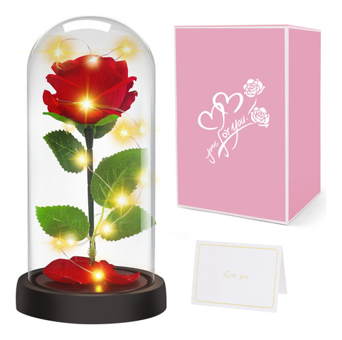 Flor Eterna Mejor Regalo Para Damas Rosa Bella Y La Bestia