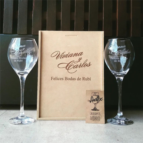 Copas Champagne X 2 Unidades Grabado Láser Personalizado