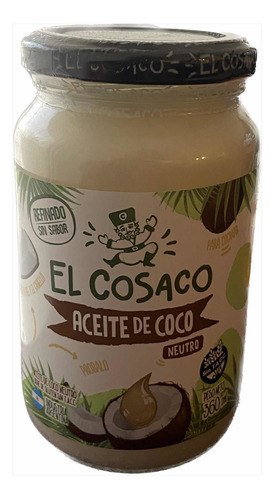 Imagen 1 de 1 de Aceite De Coco Neutro El Cosaco Refinado Sin Tacc X 360 Ml