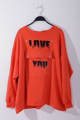 Buzo Oversize Love You / Fuck You Aesthetic Punk Moda Abrigo