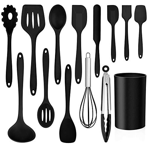 14 Pcs Cooking Utensils Set With Holder, Heat Resistant...