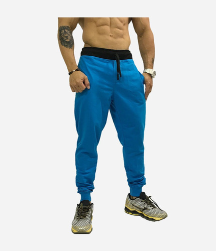 calça masculina azul turquesa