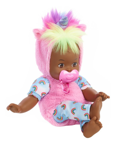 Muñeca Little Mommy Bebita Tierna Disfraz Unicornio Rosa