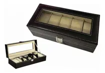 Comprar Porta Reloj Elegante Caja De Lujo Organizador De 6 Relojes