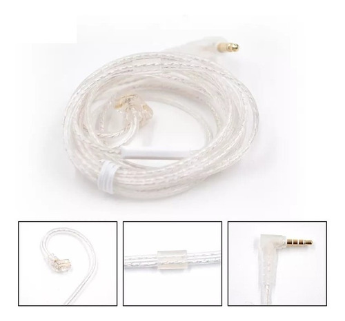 Cable Kz Auricular  Mini Plug - 120cm - Tipo C Sin Micrófono