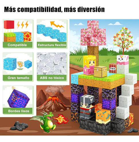 Juguetes De Construcción Bloques Minecraft Juegos Stem 84pzs