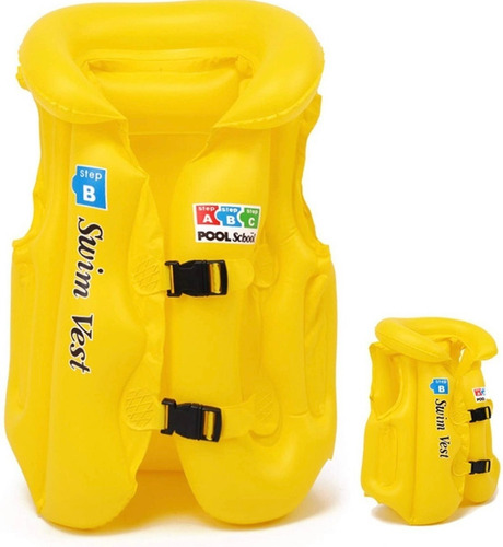 Chaleco Seguridad Inflable Flotador Niños Salvavidas Talla L