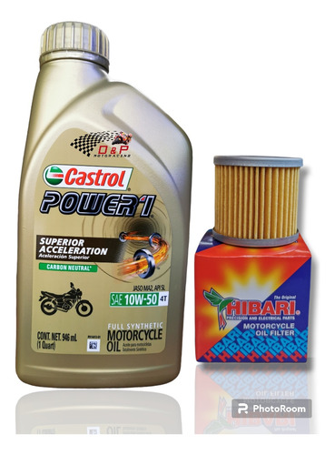 Kit Mantencion Suzuki Gn125 Castrol 10w50 Full + Filtro