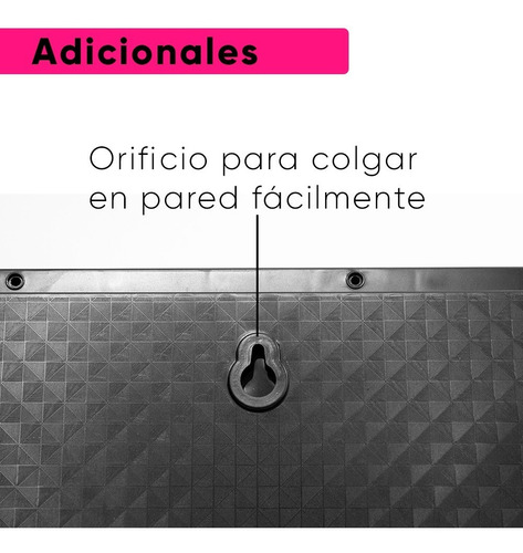 Reloj De Pared Led Termómetro Calendario 8 Alarmas 32x32cm +