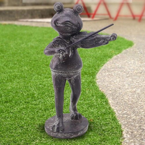 Estatua De Rana De Jardín, Figura Decorativa De Resina Para