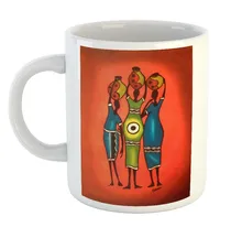 Comprar Taza De Ceramica Arte Africano Mujeres Pinturas Colores M3