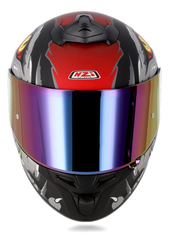 Casco Moto Pista Nzi Trendy Combo Dos Visores En Color Raptor Negro Gris Rojo Mate Diseño Colores Tamaño Del Casco Xxl