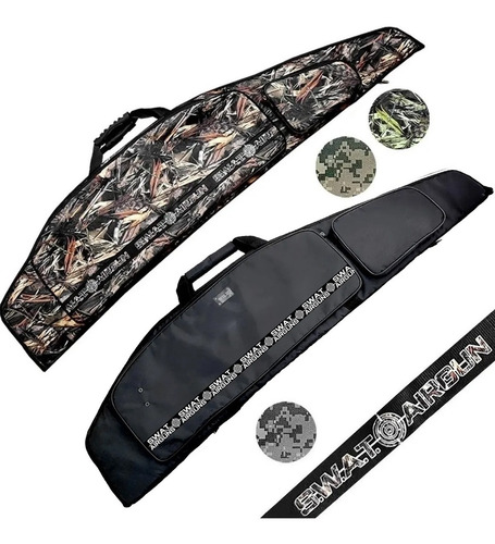 Imagen 1 de 10 de Funda Para Rifle Pcp Bolsillo Para Inflador Acolchada 125 Cm