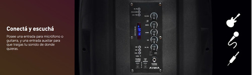 Imagen 5 de 10 de Parlante Aiwa Party Aw-p1510d-sn Portátil Bluetooth Y Mic