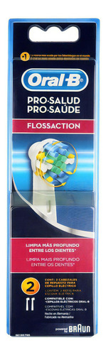 Escova de dentes elétrica refil Oral-B Pro-Salud Flossaction  branco  -  