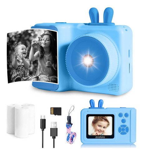 Cámara De Impresión Instantánea Zcobro Kids 1080p Hd Para Ni