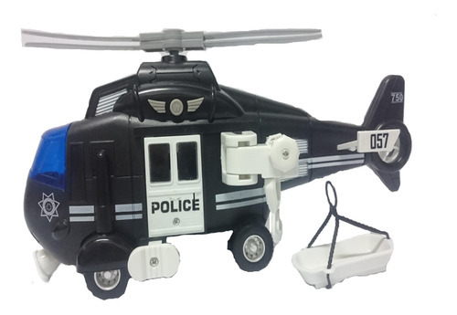 Helicoptero De Resgate Polícia Realista Sons E Luzes Sirene