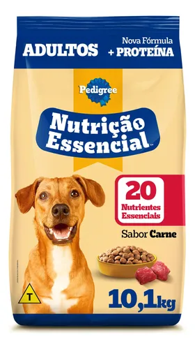 Ração Pedigree Nutrição Essencial Carne Cães Adultos 10,1kg