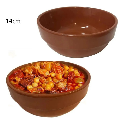 Imagen 3 de 8 de Cazuela Esmaltada Apilable Terrina Terracota 14cm Silmar