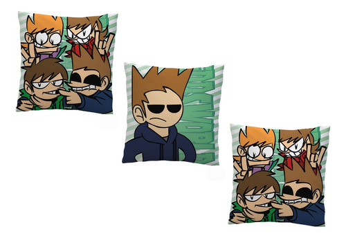 3 Almohadones 30x30 Cm Eddsworld Tom Tord