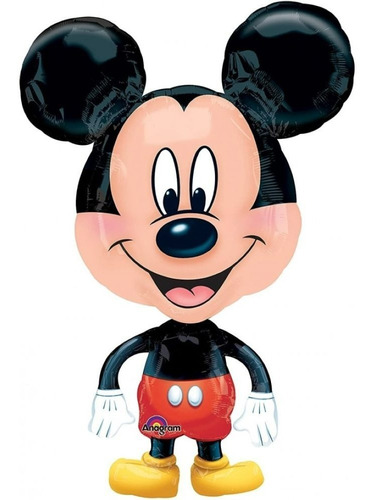 Globo Mickey Mouse, Balloon Buddy, Alto 76cm, Fiesta, Regalo