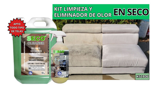 Kit Quitamanchas Elimina Olor Tapizado Sillon Colchon Butaca