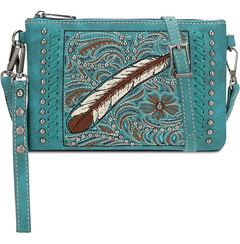 Cartera Montana West Crossbody A Importada Original Turquesa