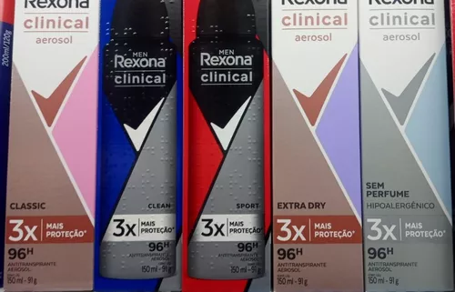 Antitranspirante Rexona Clinical Atacado 5 Unidades Aerosol