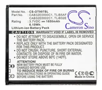 Comprar Batería Para Alcatel One Touch 997 Ot997sl 1650mah 3.7v