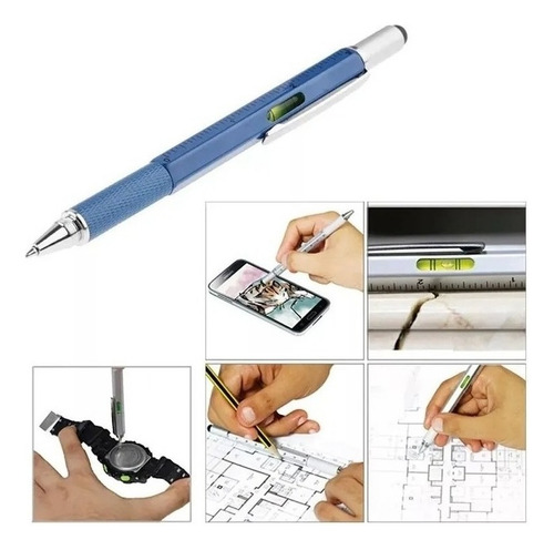 2 Piezas Pluma Multiherramienta Touch Multifunciones 6 En 1