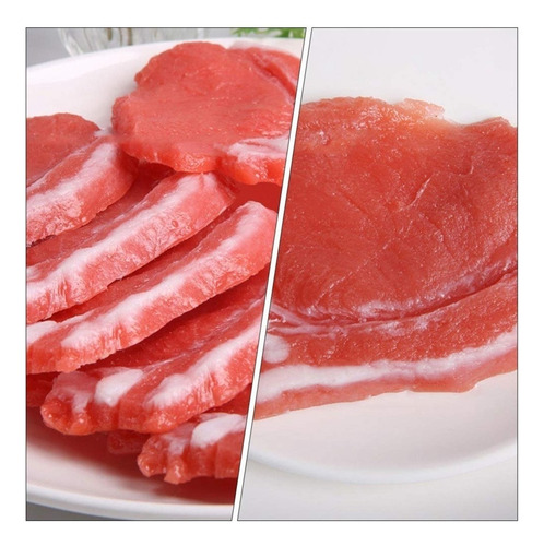 Kit De Comida De Carne De Cerdo Fresco Cocido Falso, 2 Pieza