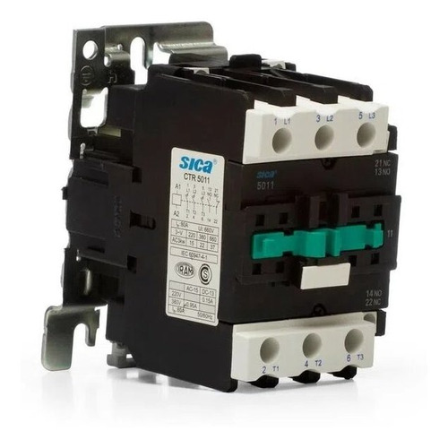 Imagen 3 de 9 de Contactor Tripolar 50a 1na+nc 220/24v Sica
