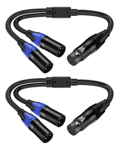 Lansensu Xlr Splitter Cable, 1 Xlr Hembra A 2 Xlr Macho Patc