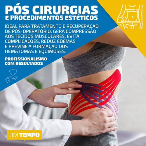 Fita Fisioterapia Tape Bandagem Funcional Adesiva Elástica