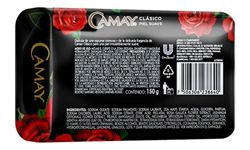 Jabon En Barra Jabon Camay Clasico 5 Barras X 150g