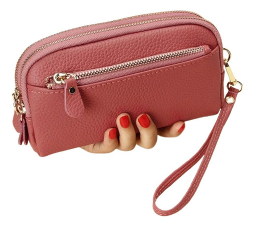 Cartera De Piel Auténtica, For Guardar El Teléfono, Práctic