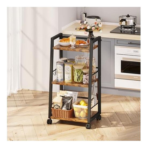 Cart De Almacenamiento De Cocina 3 Nivel