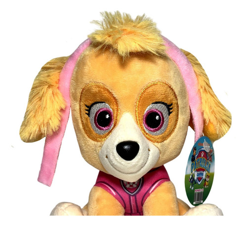 Boneca De Pelúcia Pequena Pet Cadela Skye Rosa - Personagem Do Desenho Infantil Criança Patrulha Canina Cachorro Cachorrinho - Paw Patrol