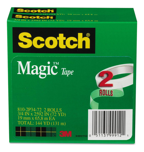 Recambio De Cinta Mágica Scotch 8102p3472, X 2592 Pulgadas, 