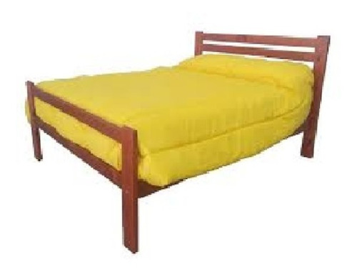 Cama 2 Plazas Madera Maciza P. Colchon 140x190 Cuotas Beiro