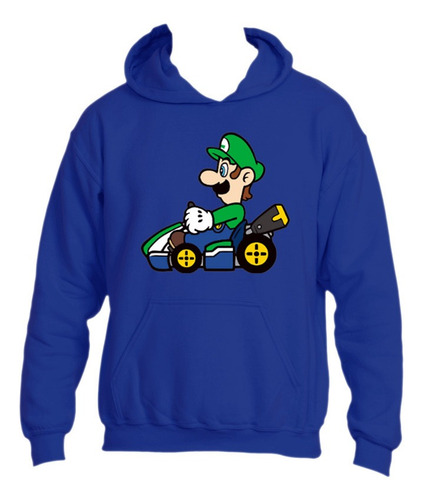 Poleron Luigi Kart Mario Bros Gamer Niño / Niña