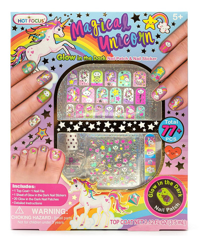 Kit De Uñas De Unicornio Hot Focus, Juego De Esmaltes De Uña