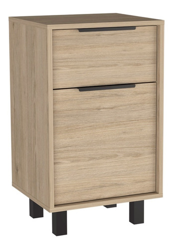 Velador Kaia 1 Cajon / 1 Puerta - Rovere / Blanco Marquez