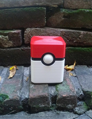 Deck Box Pokemon Pokeball Con Boton Pla Impresion Pixelados_