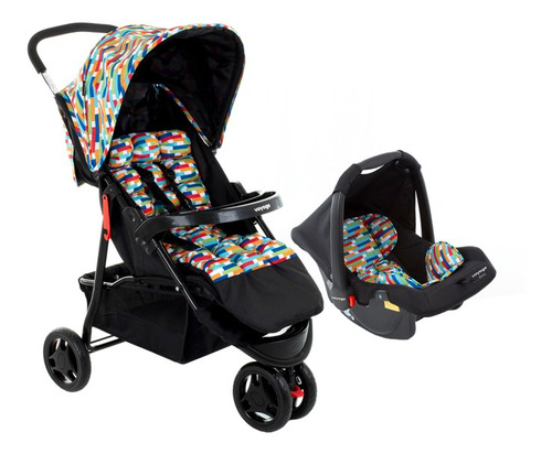 Carrinho de bebê 3 rodas Voyage CAX00678 Delta TS duo pro colorê com chassi de cor preto