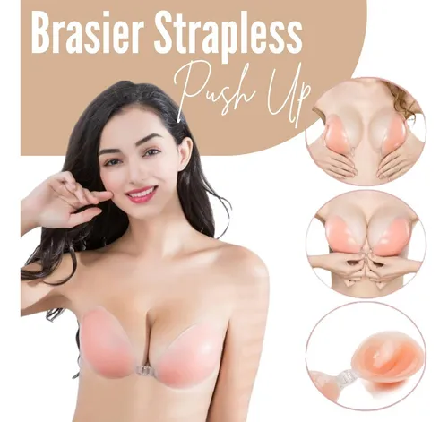 Sujetador Brasier Strapless Push Up Invisible Levanta Busto